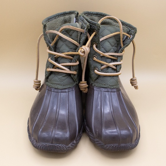 Steve Madden Green Quilted Duck boots Women's Size 8 - Picture 2 of 7 Steve Mad - Picture 2 of 7